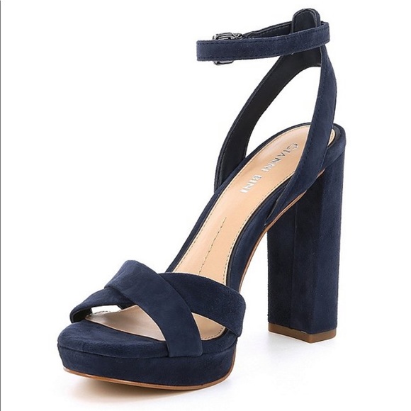Gianni Bini Suede Navy Blue Sandal *NEW* - Picture 7 of 7